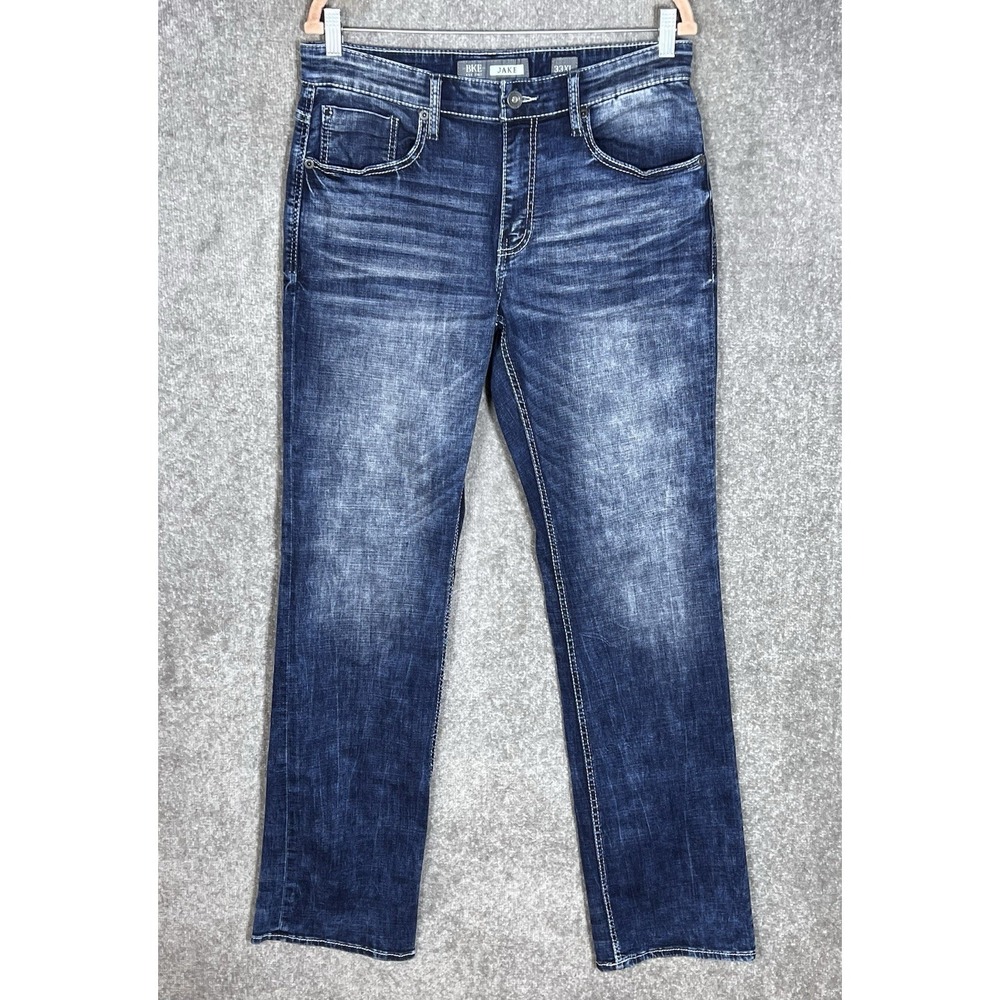 BKE Denim Jake Bootleg Jeans Mens Size 33XL 33x36 Blue Stretch 5 Pocket Denim